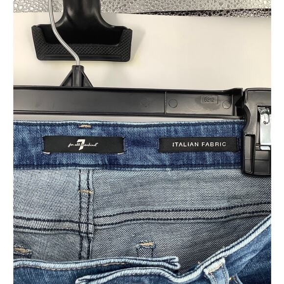 7 For All Mankind Women's 27 Saturday Pyper Slim Illusion Jeans Low Rise OS33-16 - Picture 5 of 10